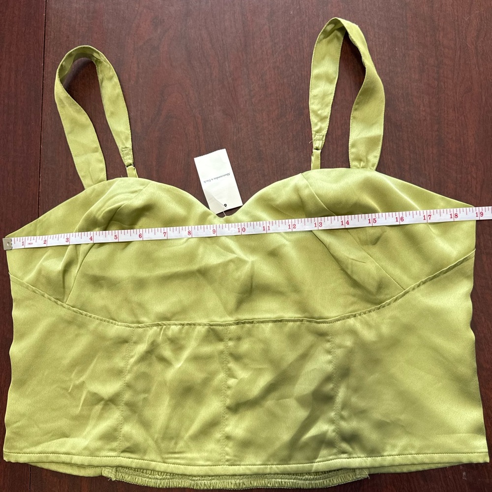 Abercrombie & Fitch Olive Green Satin Camisole - Picture 4 of 6